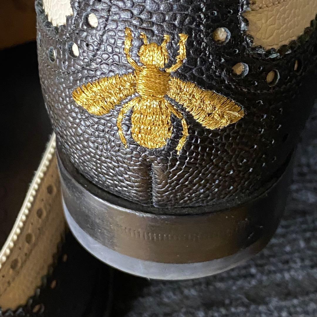 【美品✨】GUCCI グッチ ケルコアブローグモンクシューズ レザー バイカラー