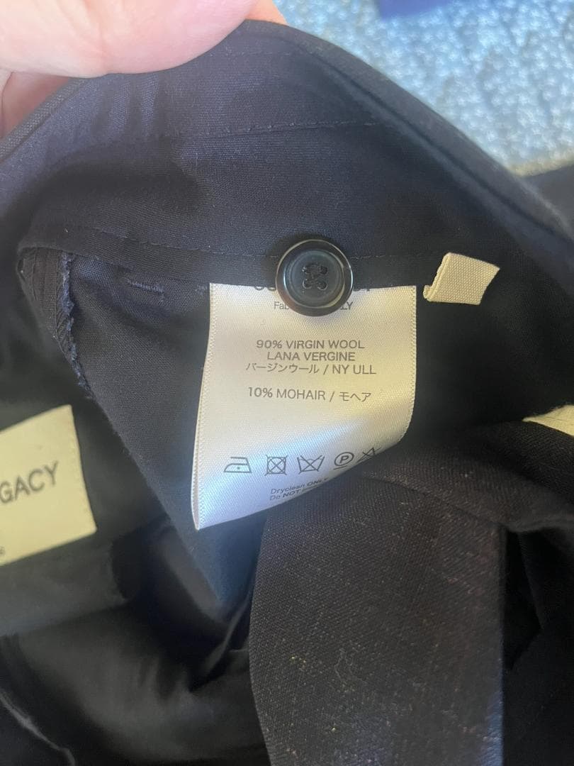 OUR LEGACY NAVY×RAINBOW モヘア混ウール スーツ 46