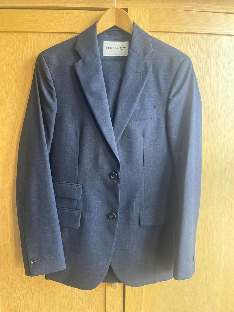 OUR LEGACY NAVY×RAINBOW モヘア混ウール スーツ 46