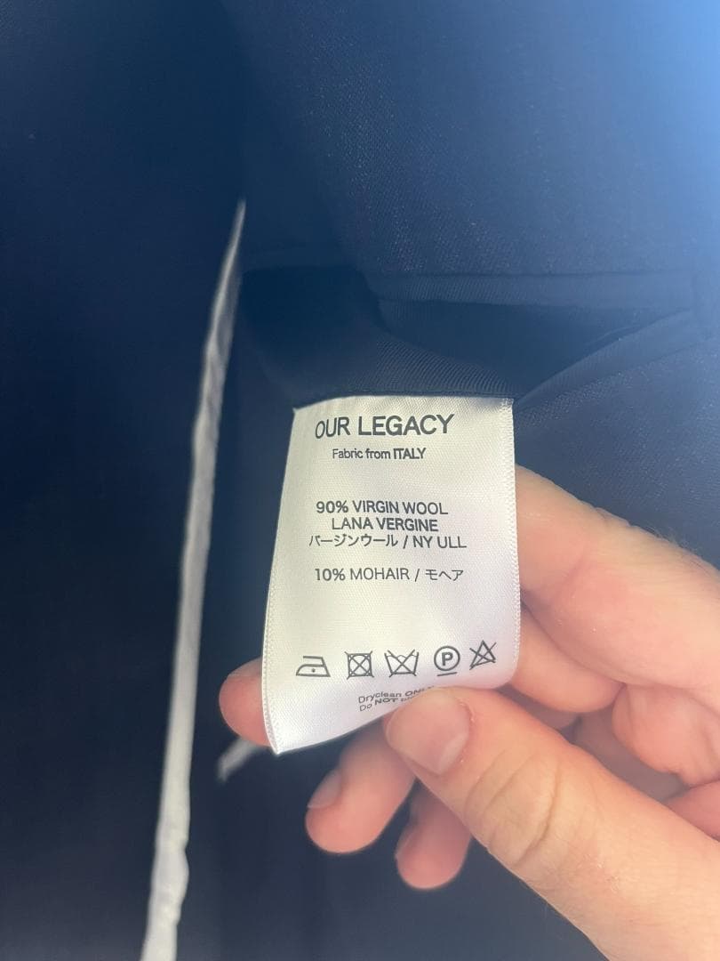 OUR LEGACY NAVY×RAINBOW モヘア混ウール スーツ 46