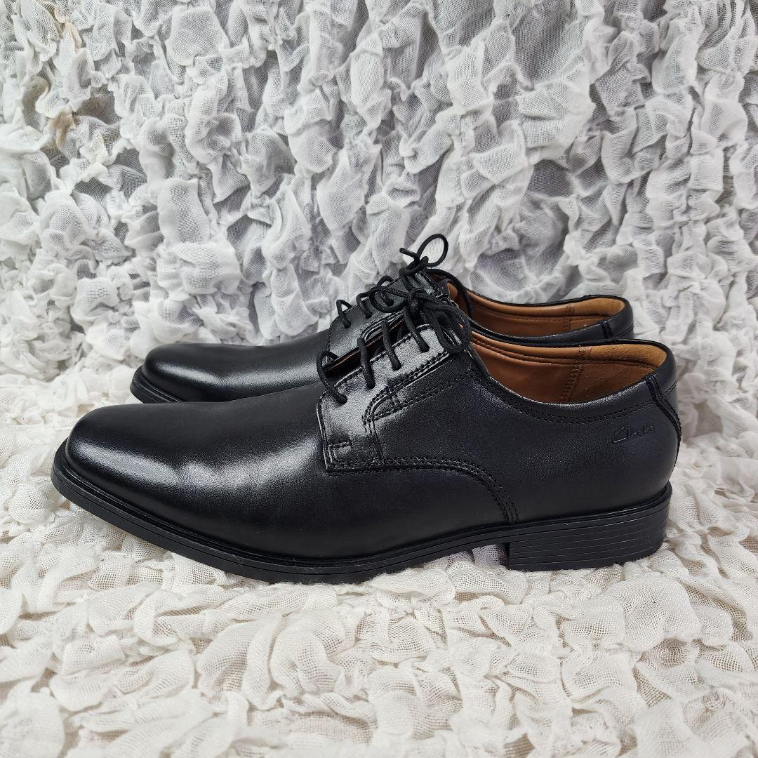 未使用 クラークス スクエアトゥ ビジネス レザー シューズ