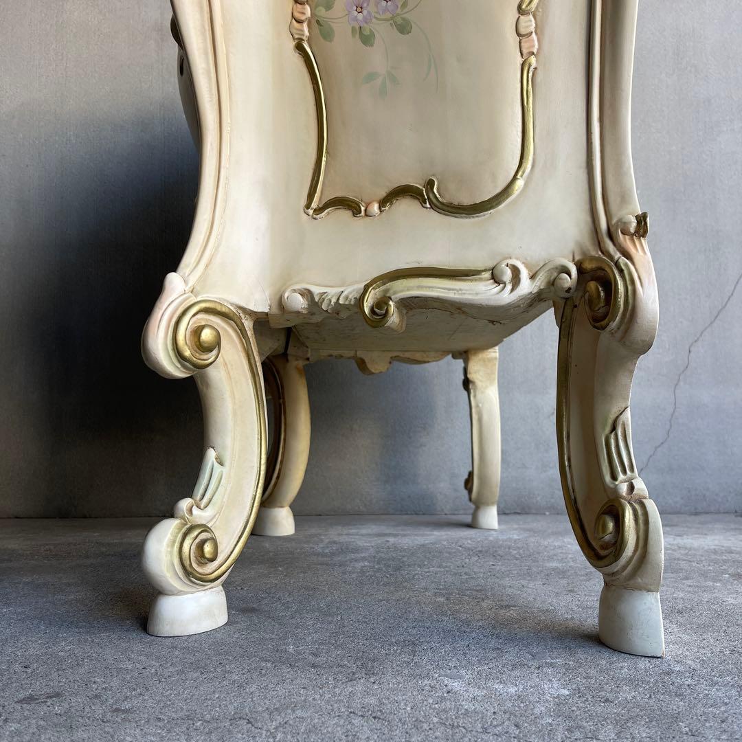 ナイトテーブル　3段チェスト　ロココ様式　姫系　オールドビンテージ