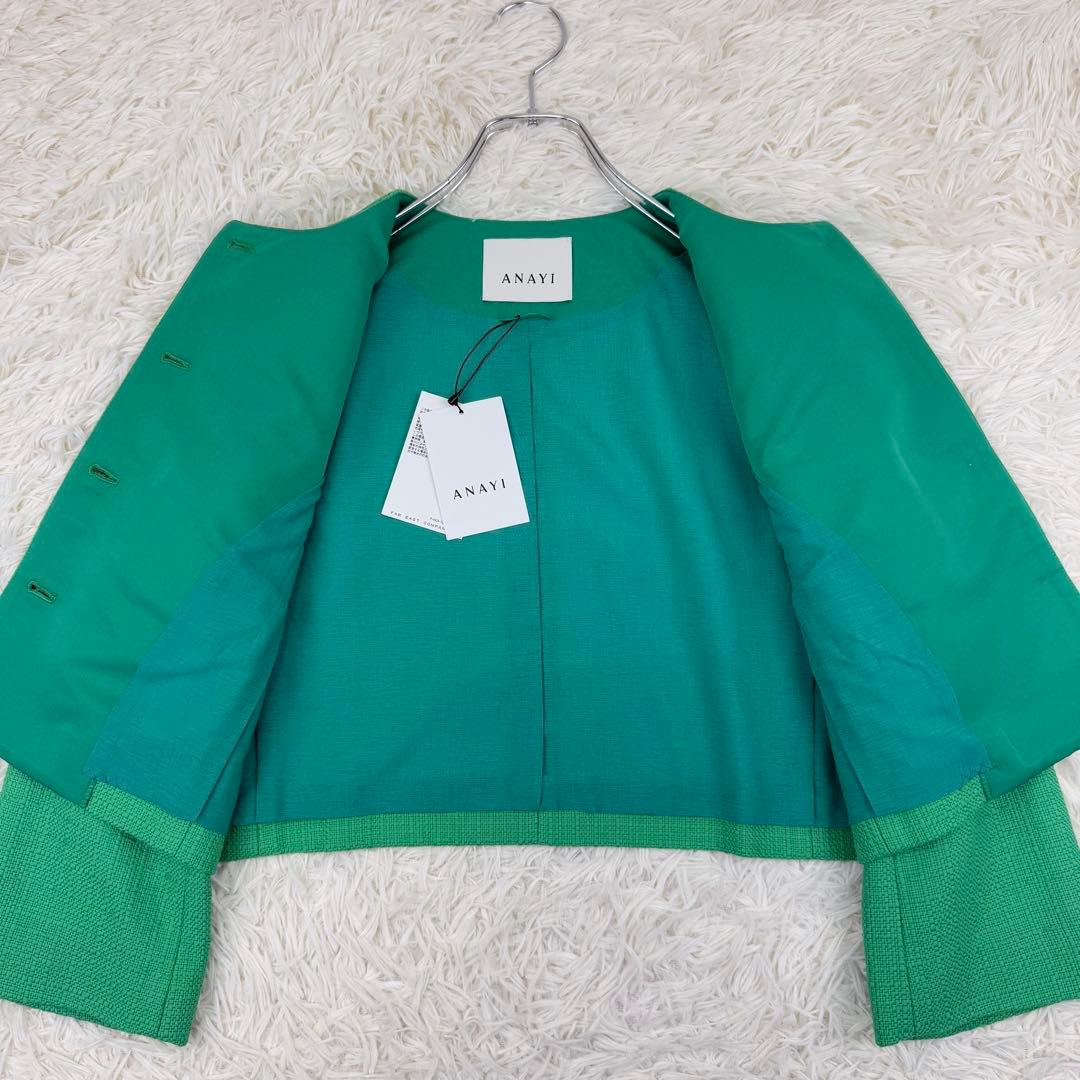 未使用 2023 アナイ コットンオックスショート ジャケット 金釦