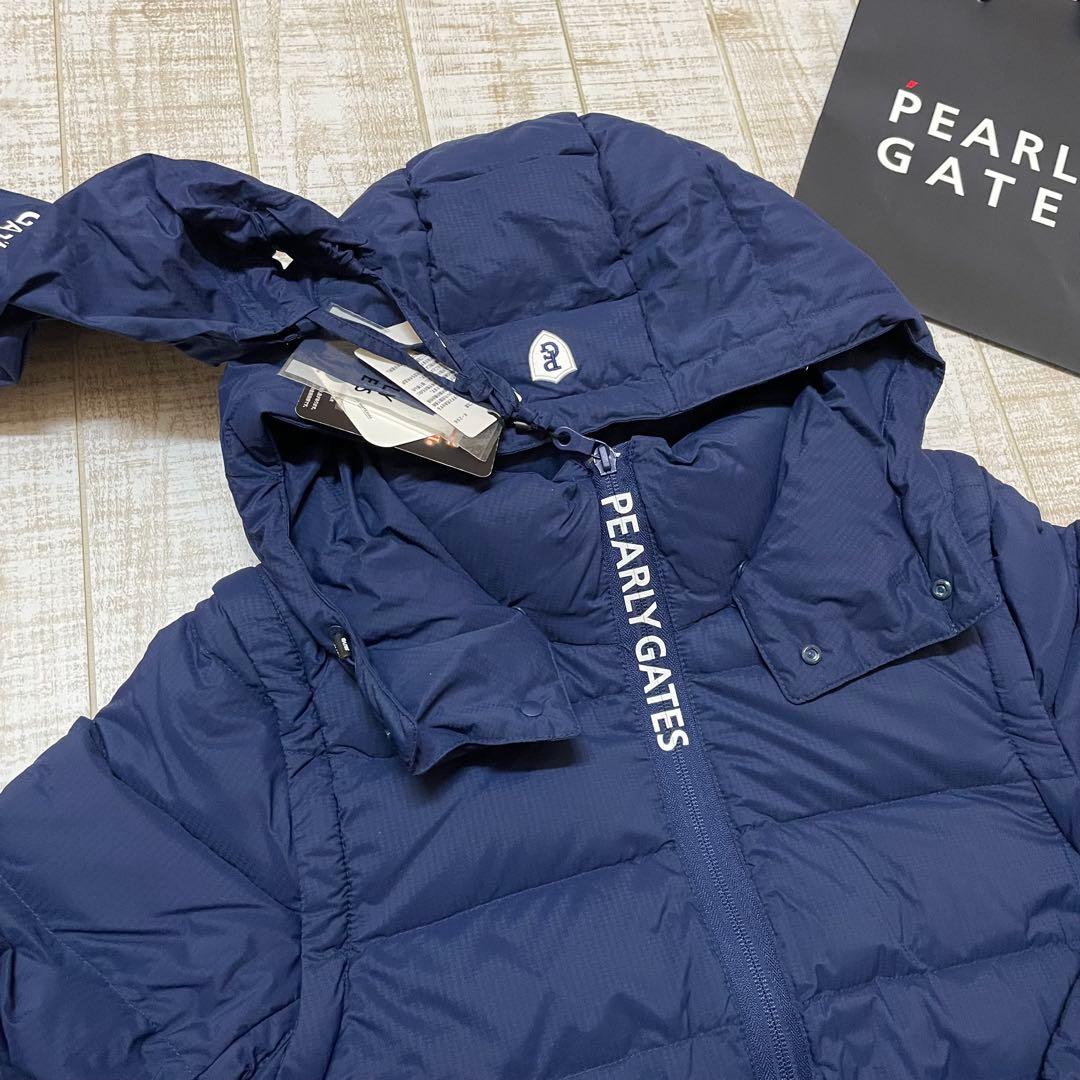 新品 パーリーゲイツ ダウンジャケット 高級 ネイビー Mサイズ（4）