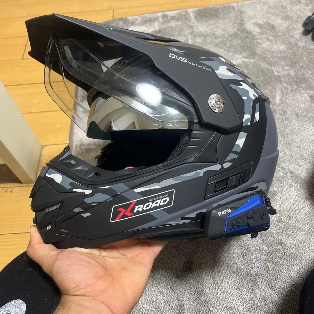 WINS X-ROAD ハイブリッドヘルメット DVS ダブルバイザーXL