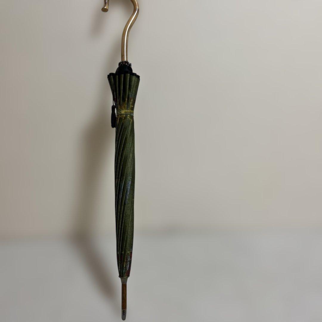 長傘　高級美術洋傘　モンブランヤマグチ 馬車柄 　ジャガードほぐし織