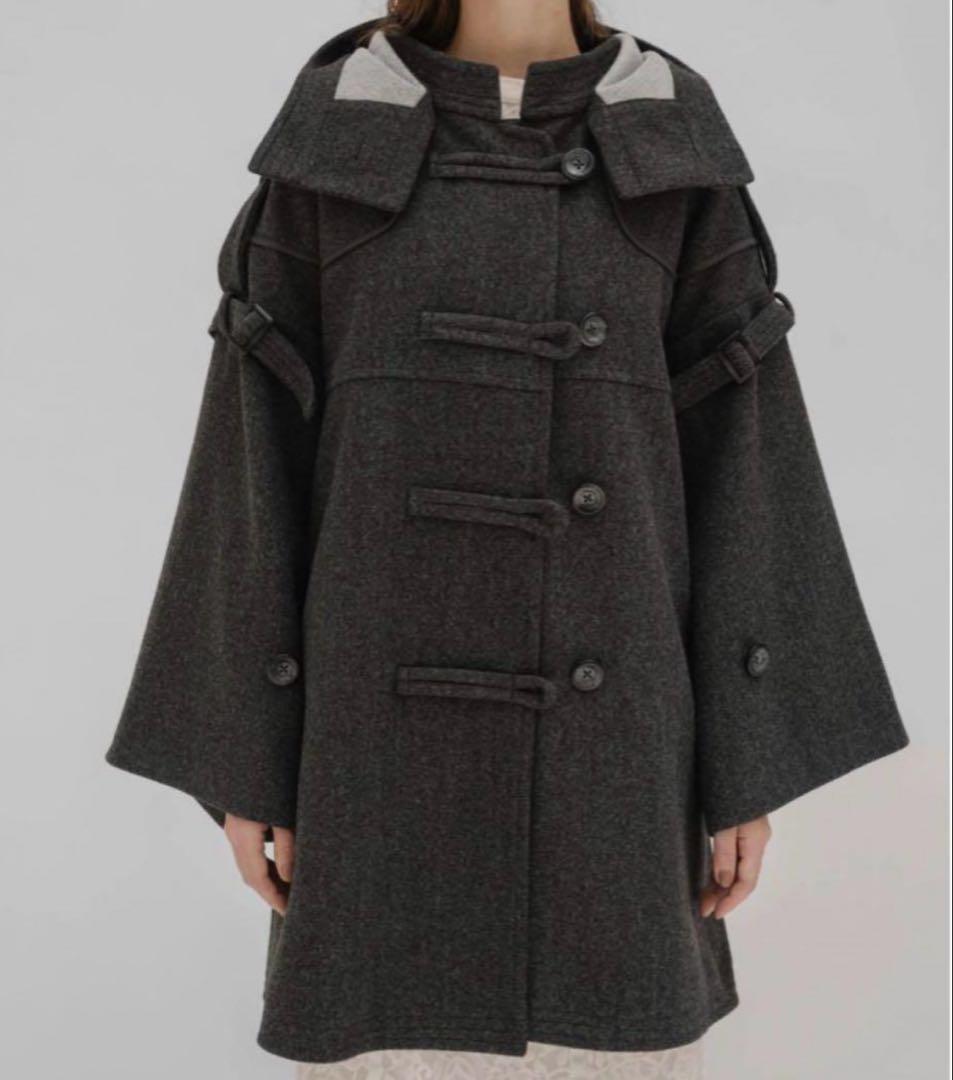 willfully ウィルフリー ポンチョコート チャコール