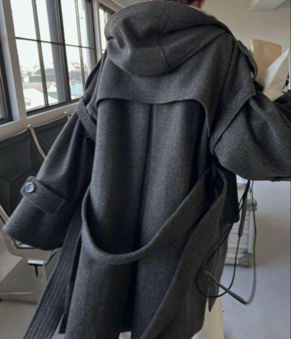 willfully ウィルフリー ポンチョコート チャコール