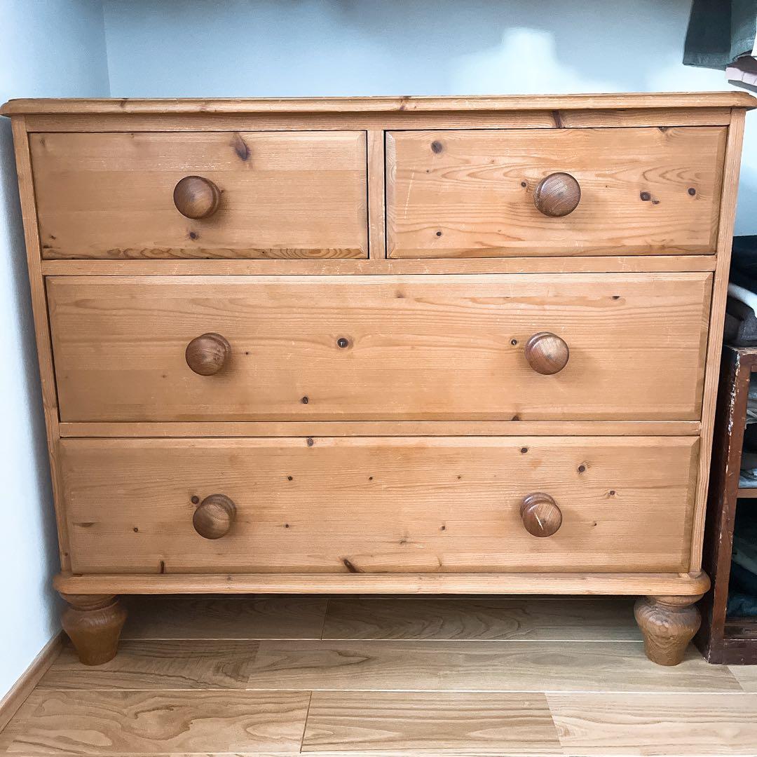 パイン材　引き出し　タンス　古道具　収納　チェスト
