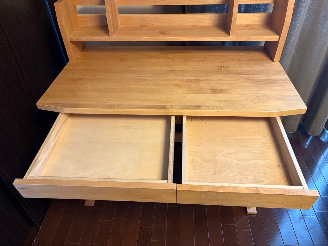 ACTUS 勉強机　REVE 木製シンプルデスク 上棚付き　アクタス　お値下げ！