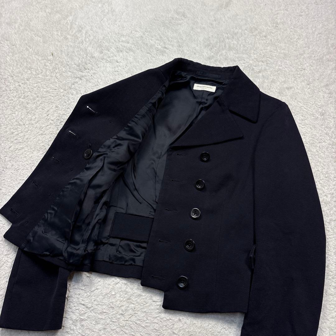 ドリスヴァンノッテン　ダブルボタンショートジャケット　ネイビー