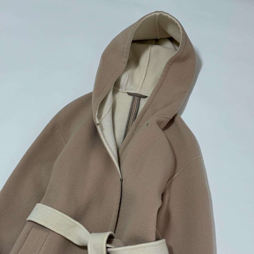 美品✨ マッキントッシュ ウールリバー ダブルフェイス フード付きコート