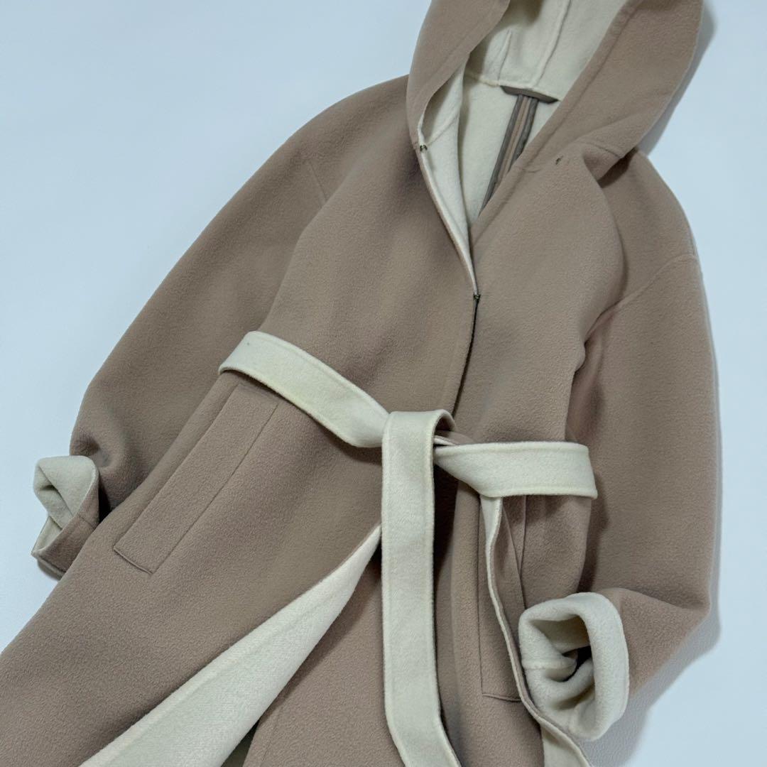 美品✨ マッキントッシュ ウールリバー ダブルフェイス フード付きコート