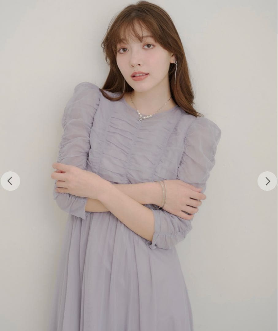 売り切れ人気商品☆LILLIAN CARAT ギャザーチュールワンピース