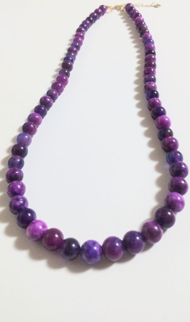 【高品質】天然石スギライトネックレス 50cm 大人気