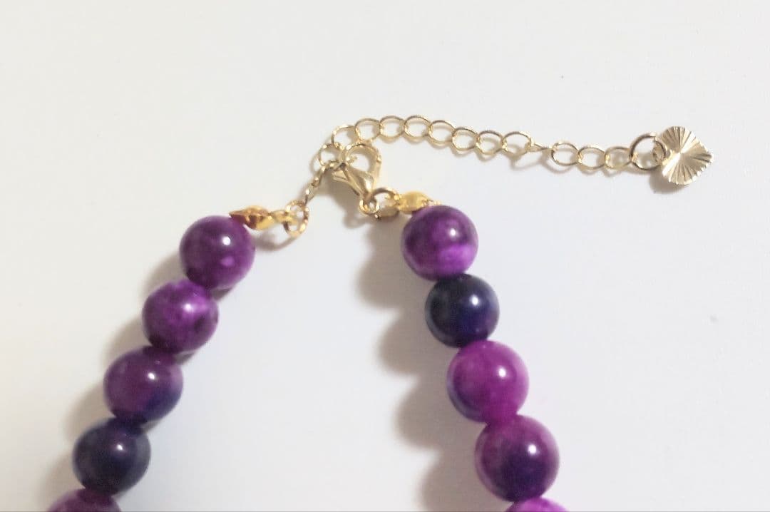 【高品質】天然石スギライトネックレス 50cm 大人気