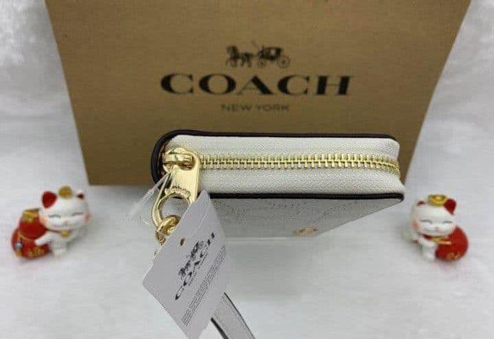 新品未使用コーチ長財布ホワイトアコーディオンレディースメンズ送料無料即日発送