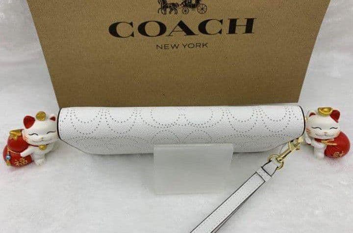 新品未使用コーチ長財布ホワイトアコーディオンレディースメンズ送料無料即日発送