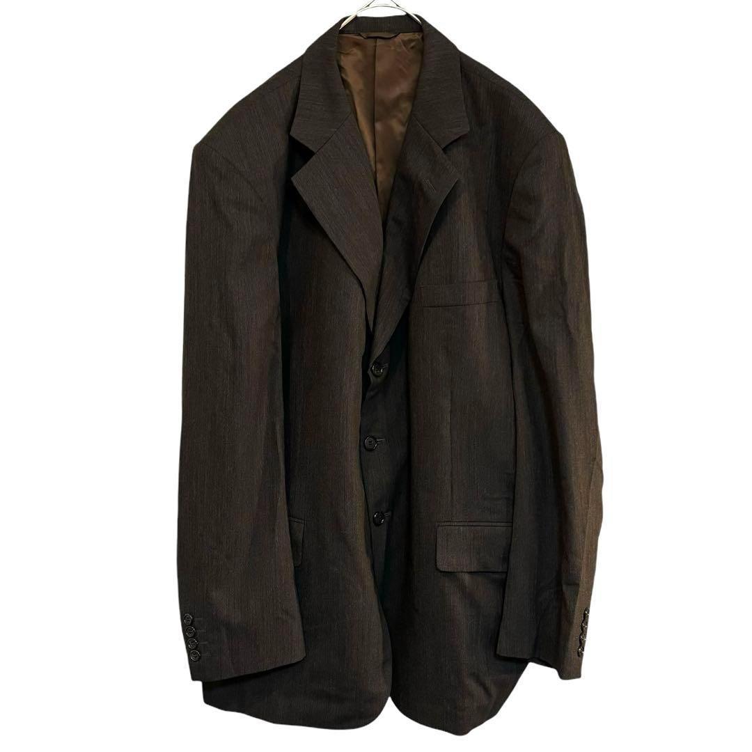 ヴィンテージ　スーツ　セットアップ　90s　セレモニー　成人式　ダークブラウン