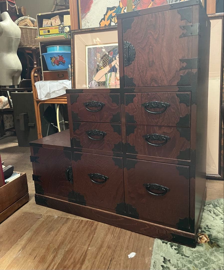 ひだまり＊階段箪笥 昭和レトロ インテリア アンティーク 日本 和