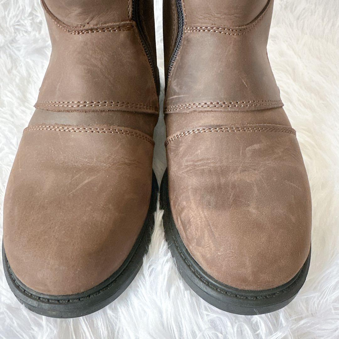  Motorrad ブラウン レザー ライティングブーツ バイクブーツ