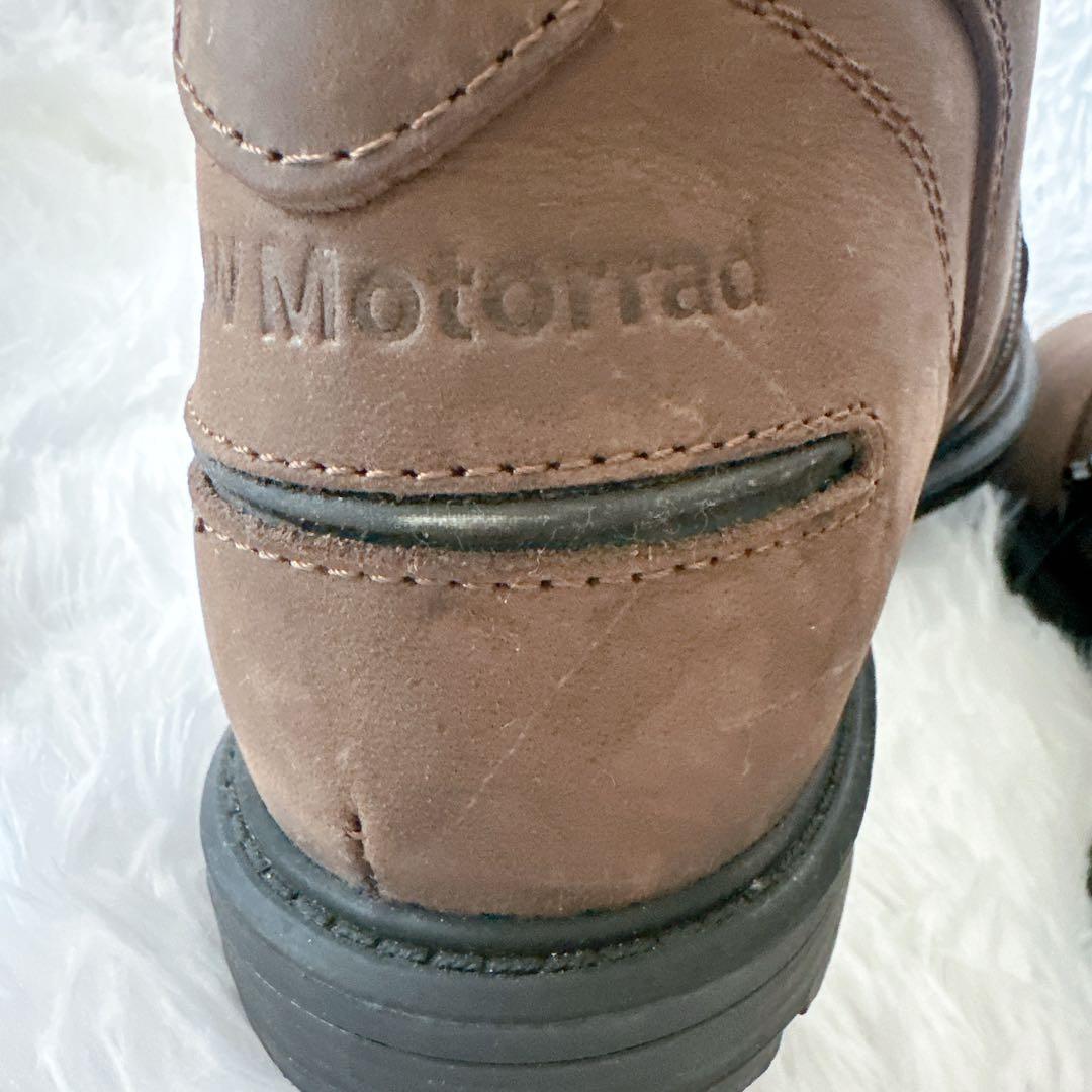  Motorrad ブラウン レザー ライティングブーツ バイクブーツ