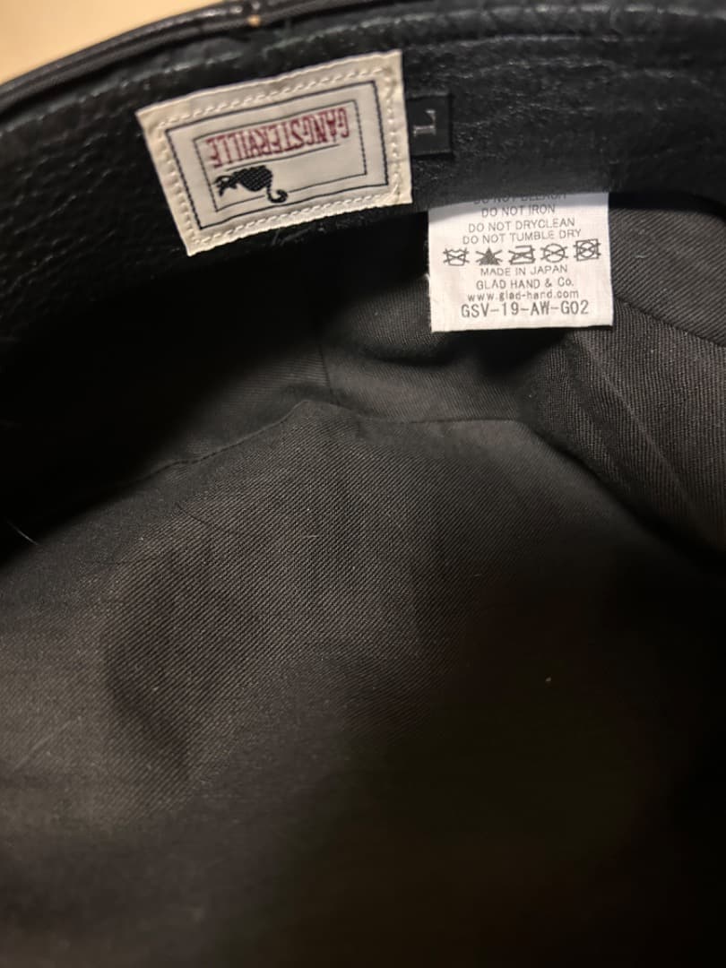 GANGSTERVILLE レザー・キャスケット / BLACK / カウハイド