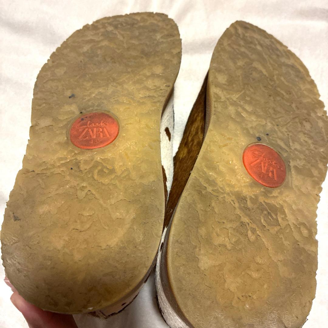 里*美様 ZARA × Clarks コラボ　ハラコ　ワラビー 43