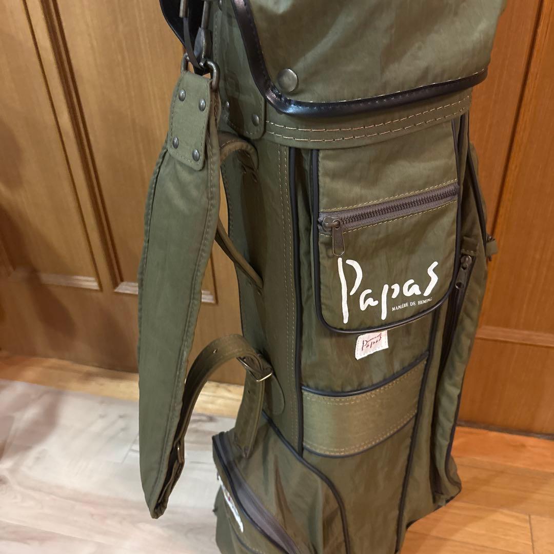 PAPAS ゴルフバッグ オリーブグリーン