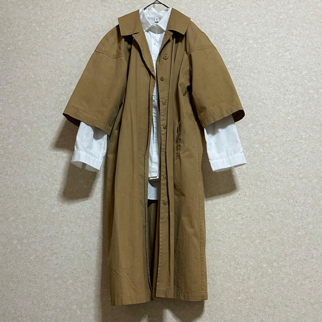 Y's ワイズ トレンチコート　訳あり　ハーフ袖