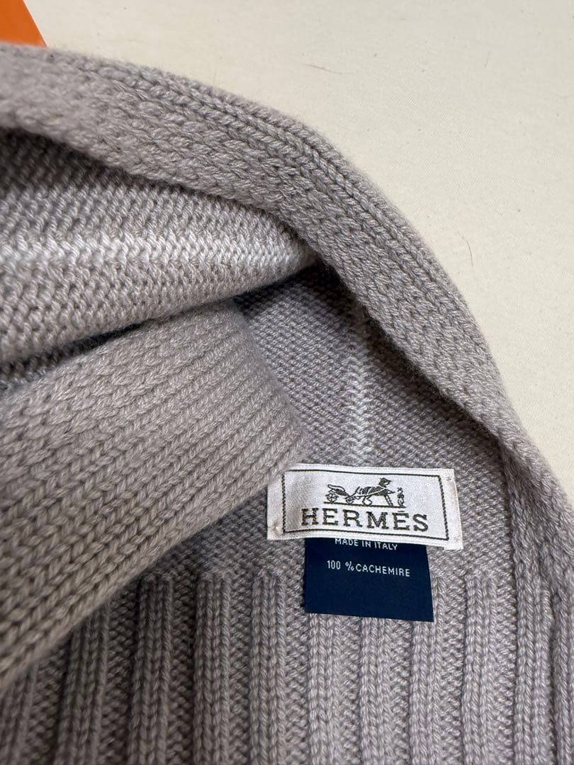 K*】様 【値下げ】エルメス　2025年　ニットマフラー マイヨン・トラセ　カシ