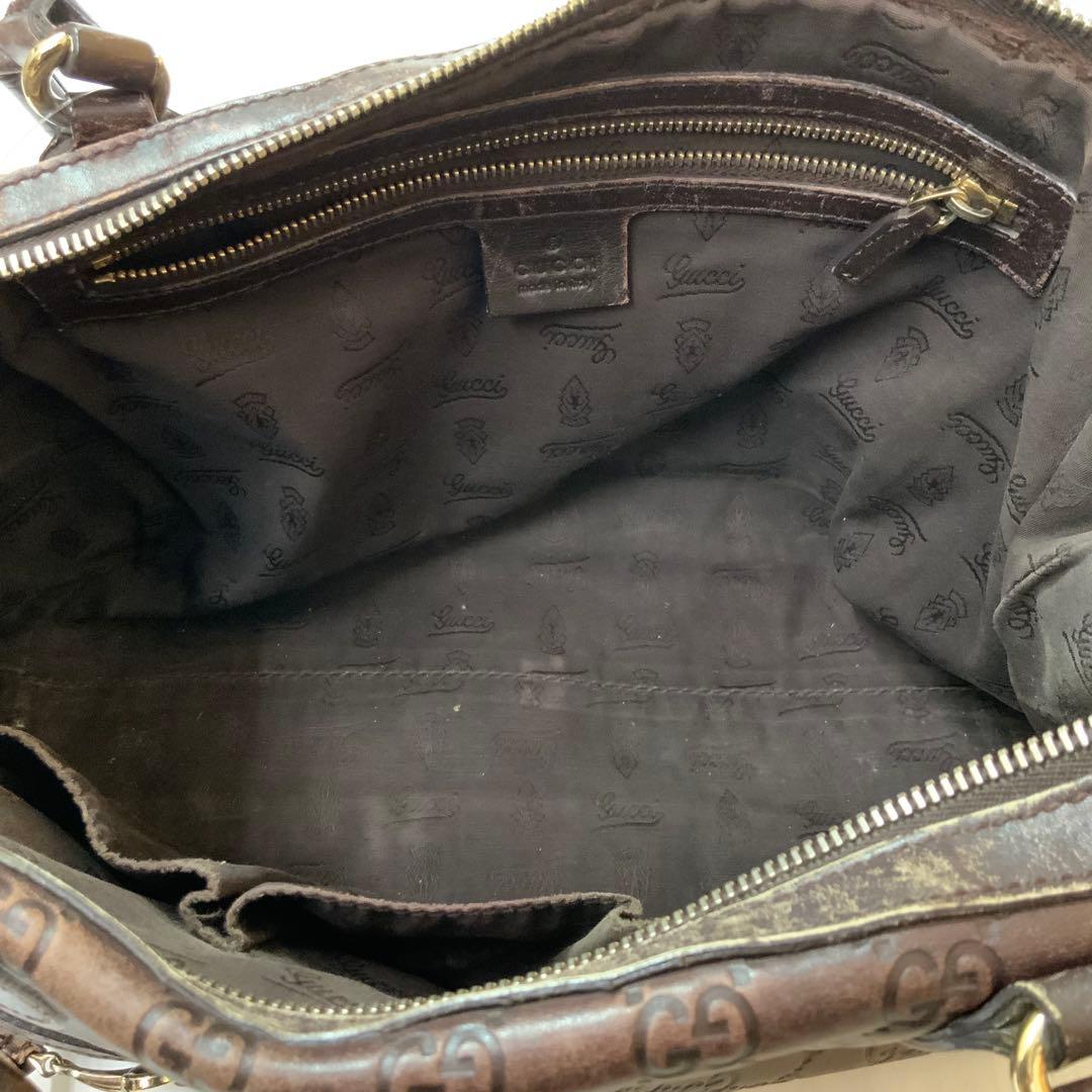 GUCCI グッチ グッチシマ ホースビット レザートートバッグ