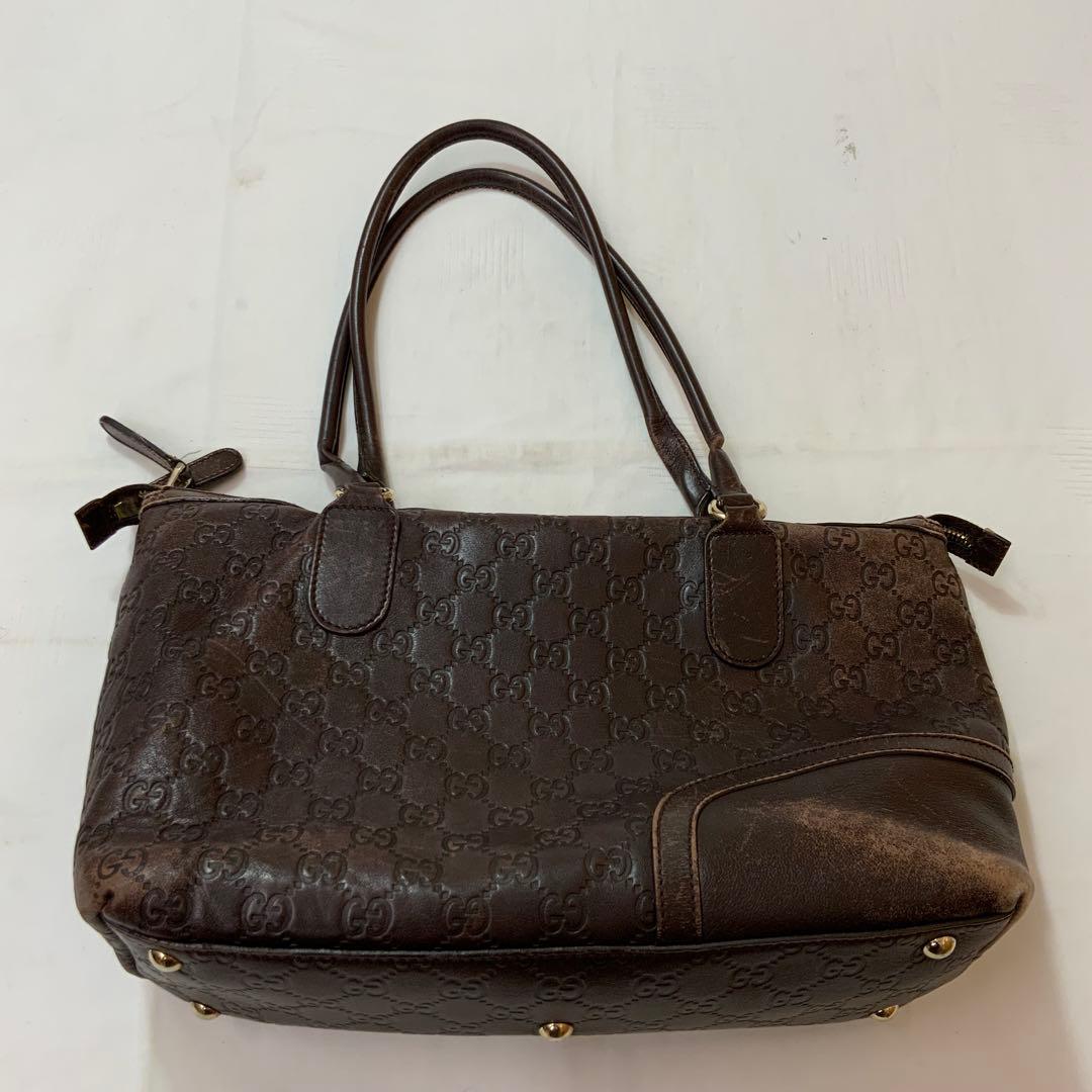 GUCCI グッチ グッチシマ ホースビット レザートートバッグ