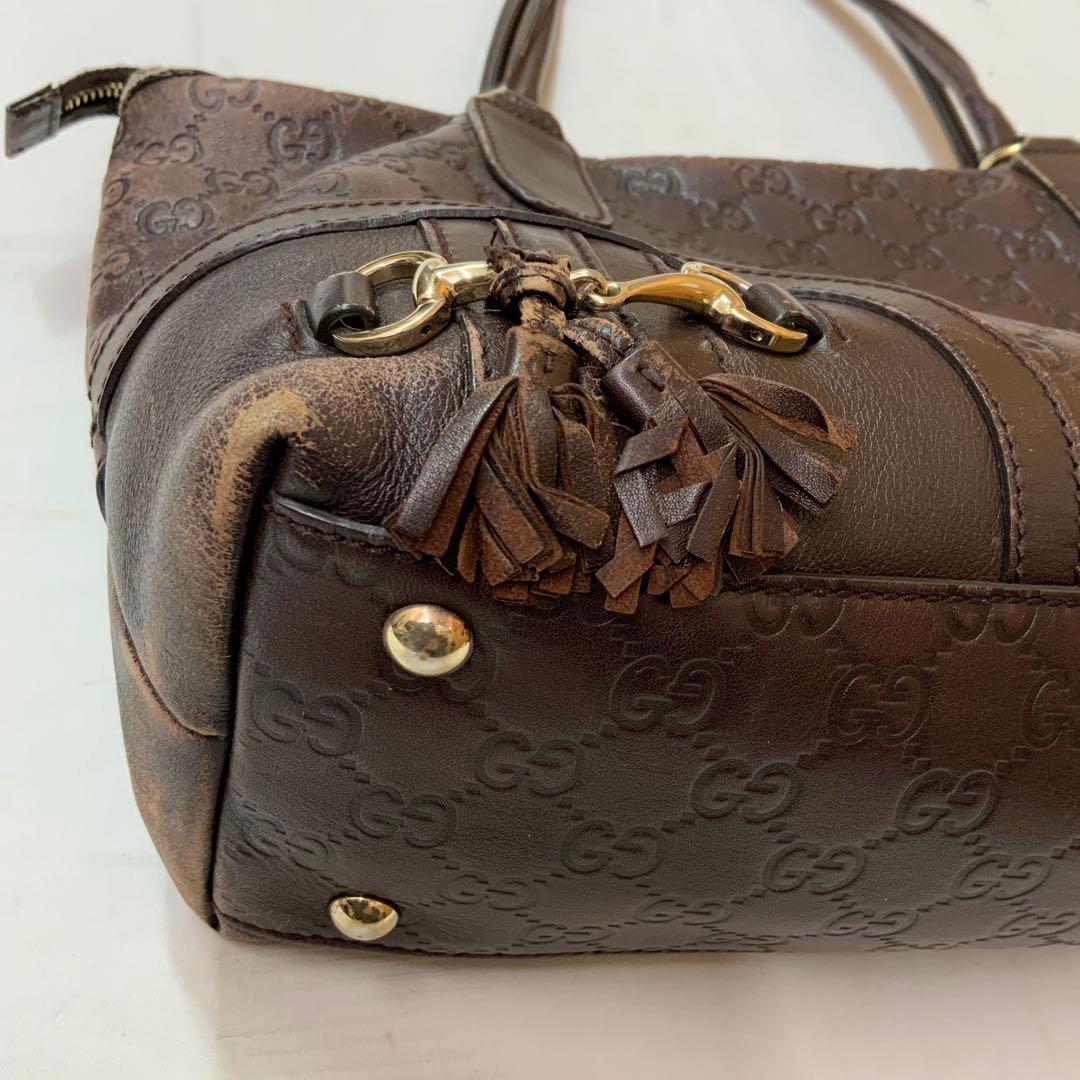 GUCCI グッチ グッチシマ ホースビット レザートートバッグ