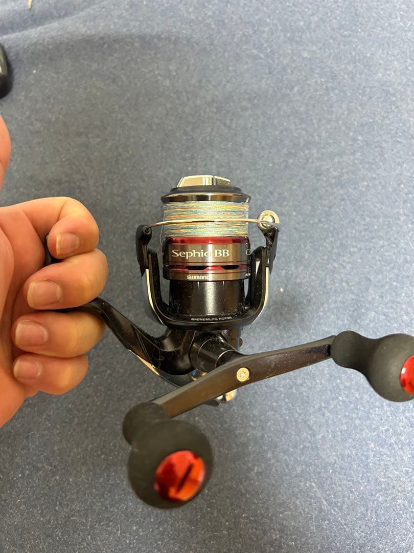 Sephia BB リール 黒/赤 ライン付き