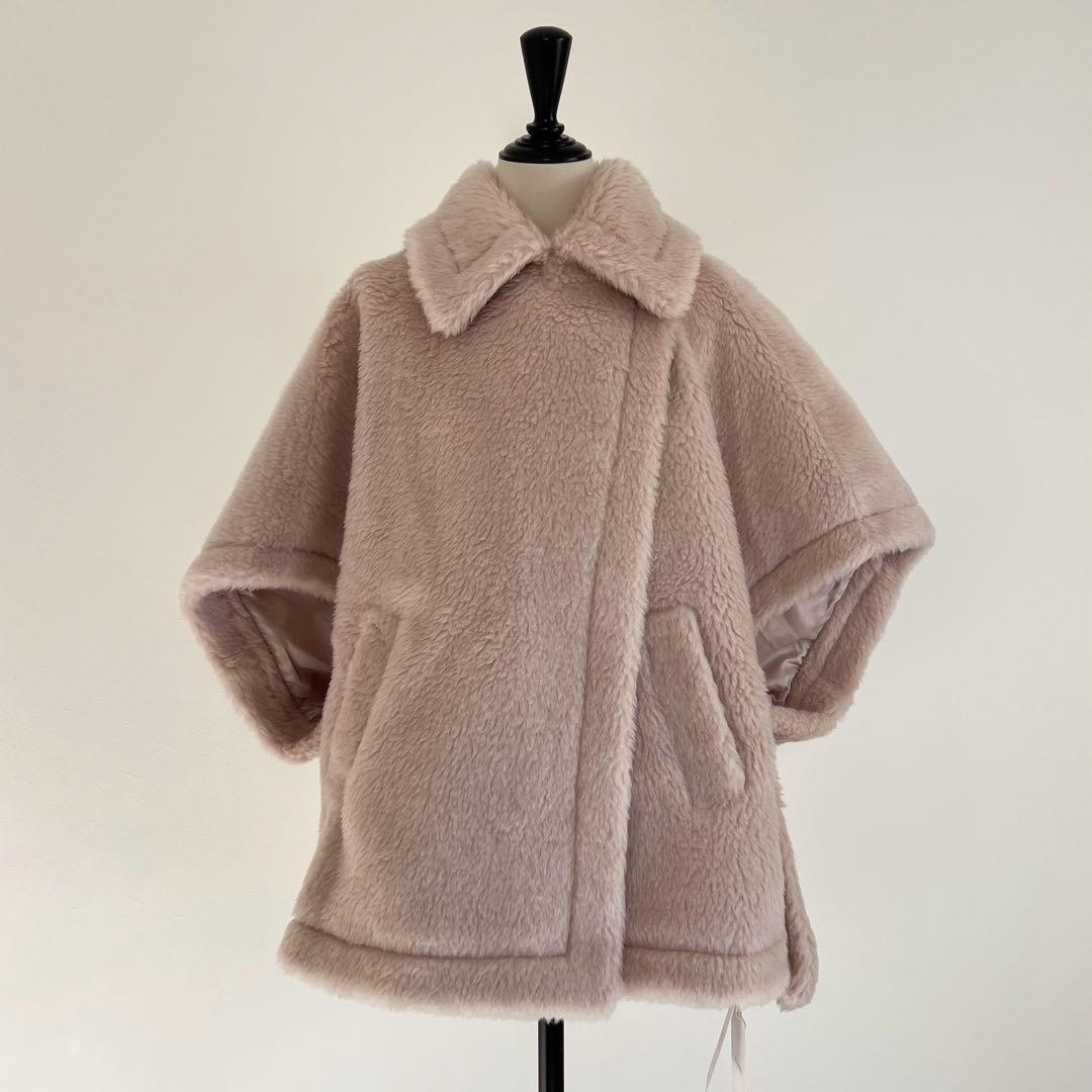 新品未使用 ベアポンチョ アルパカ素材 テディ ケープ