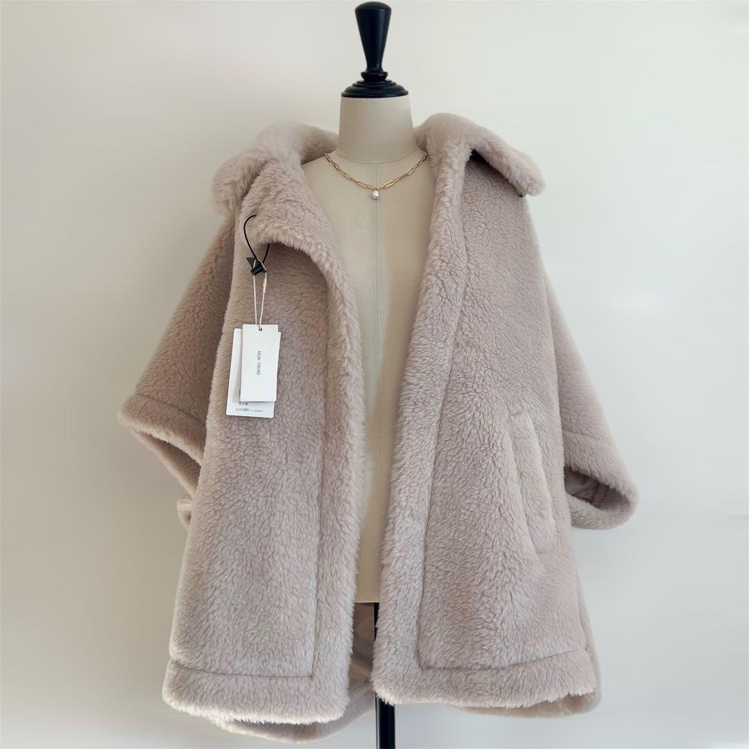 新品未使用 ベアポンチョ アルパカ素材 テディ ケープ