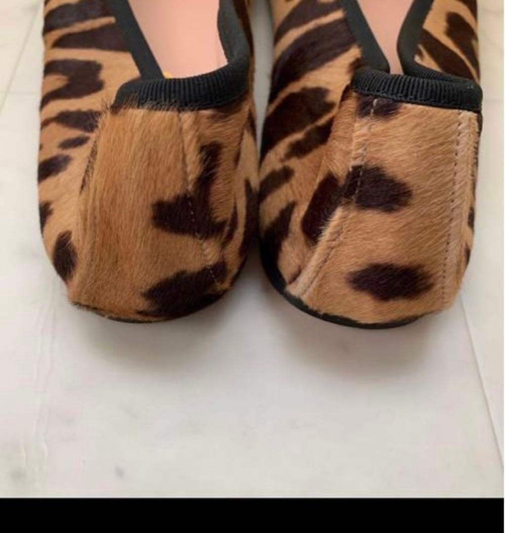 新品　SPELTA バレエシューズ スペルタ ハラコ　ヒョウ柄　39