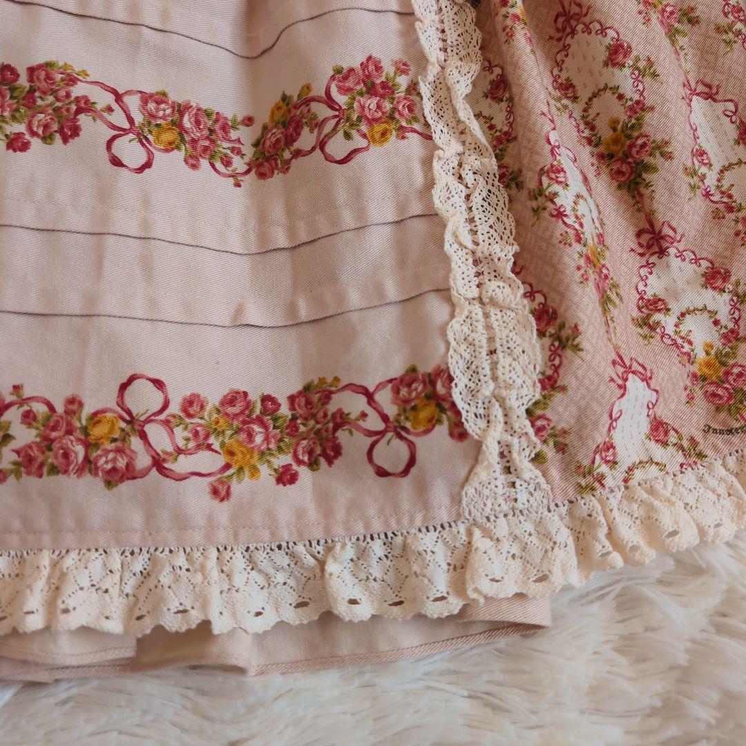 イノセントワールド　ポンパドゥール　スカート　フリル　ウエストリボン　ピンク