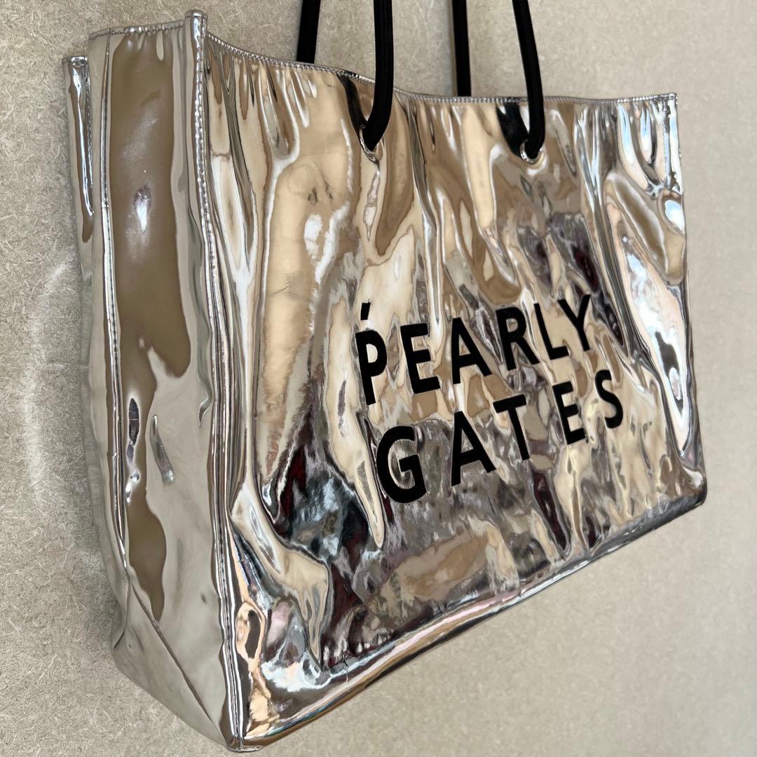 PEARLY GATES ロッカーバッグ　シルバー　トートバッグ