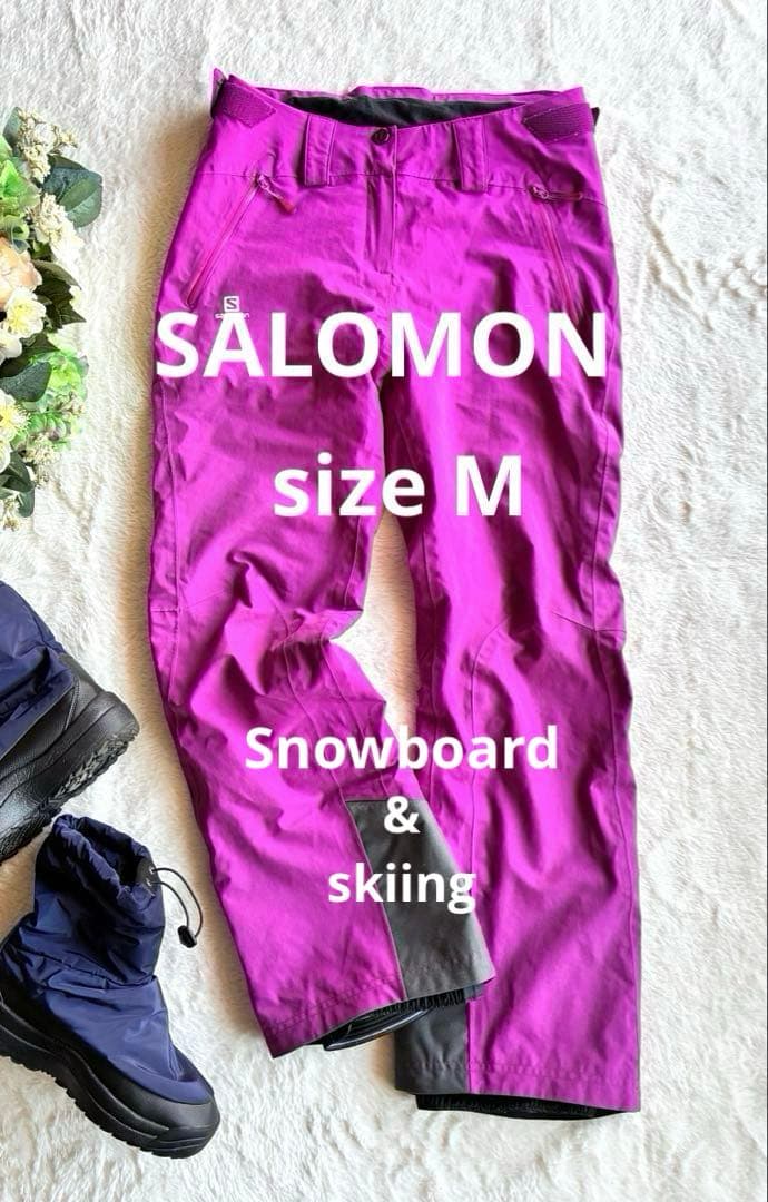 ✨サロモン✨極美品✨SALOMON スキー スノボーウェア　パンツ単品✨ピンクM