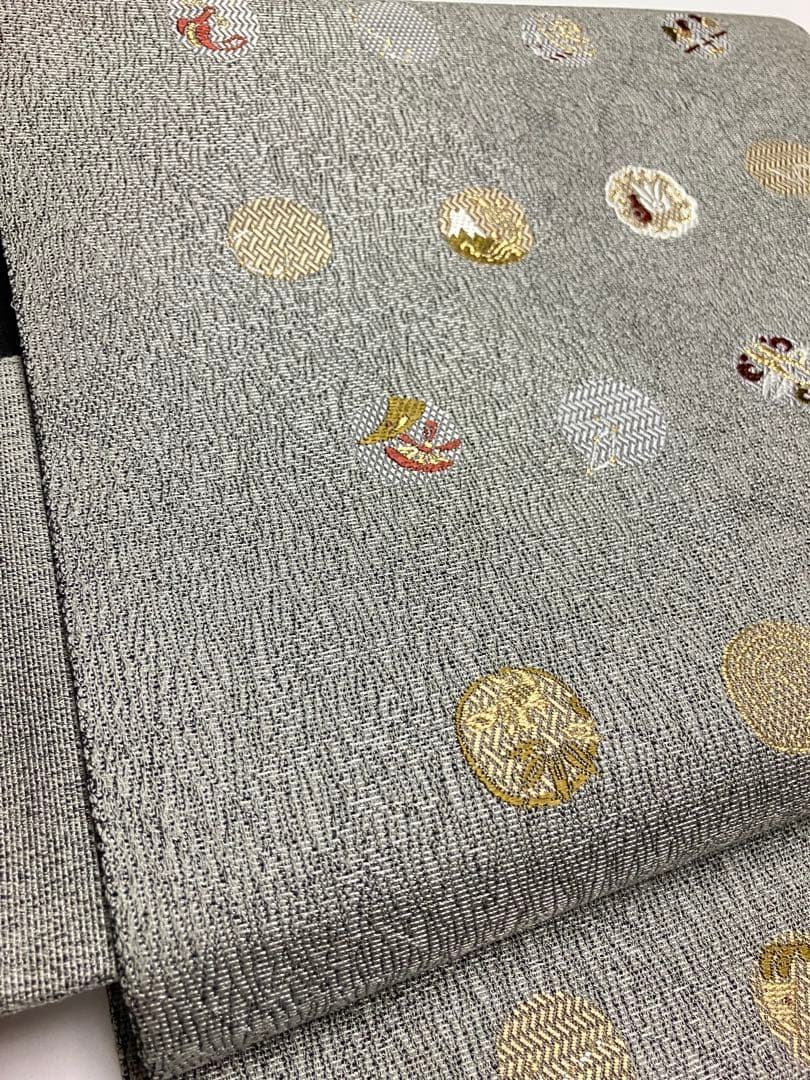 お仕立て上がり名古屋帯　新品未使用品　正絹　西陣織　No.357