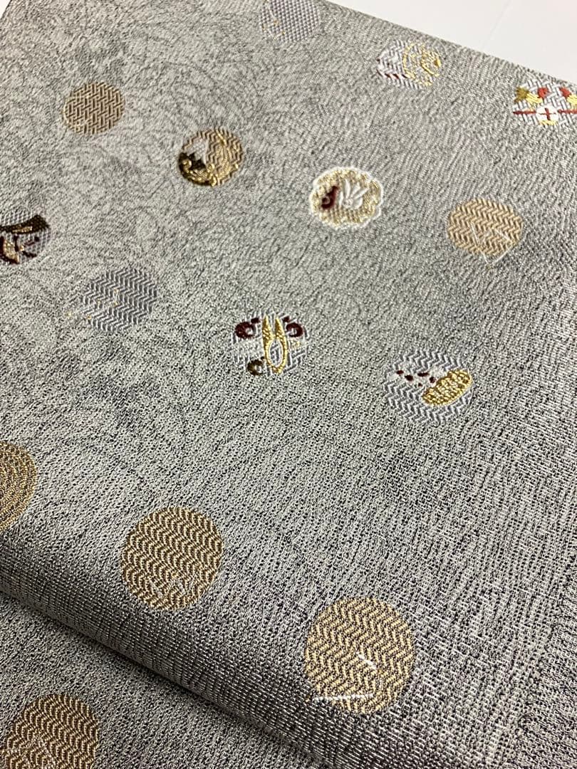 お仕立て上がり名古屋帯　新品未使用品　正絹　西陣織　No.357