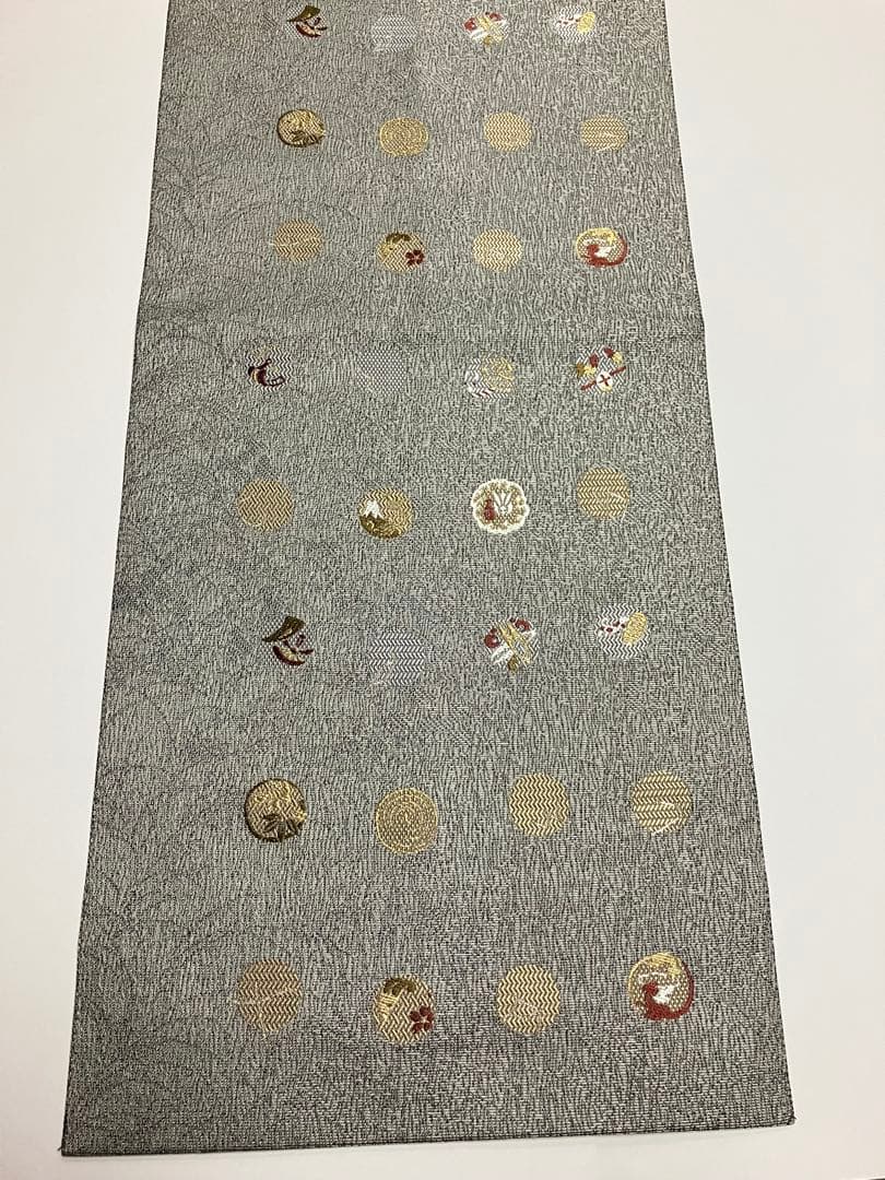 お仕立て上がり名古屋帯　新品未使用品　正絹　西陣織　No.357