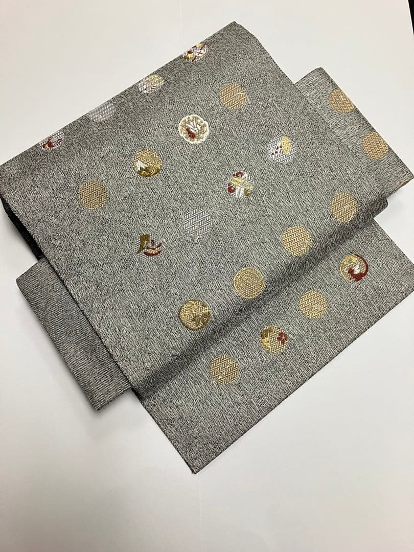 お仕立て上がり名古屋帯　新品未使用品　正絹　西陣織　No.357