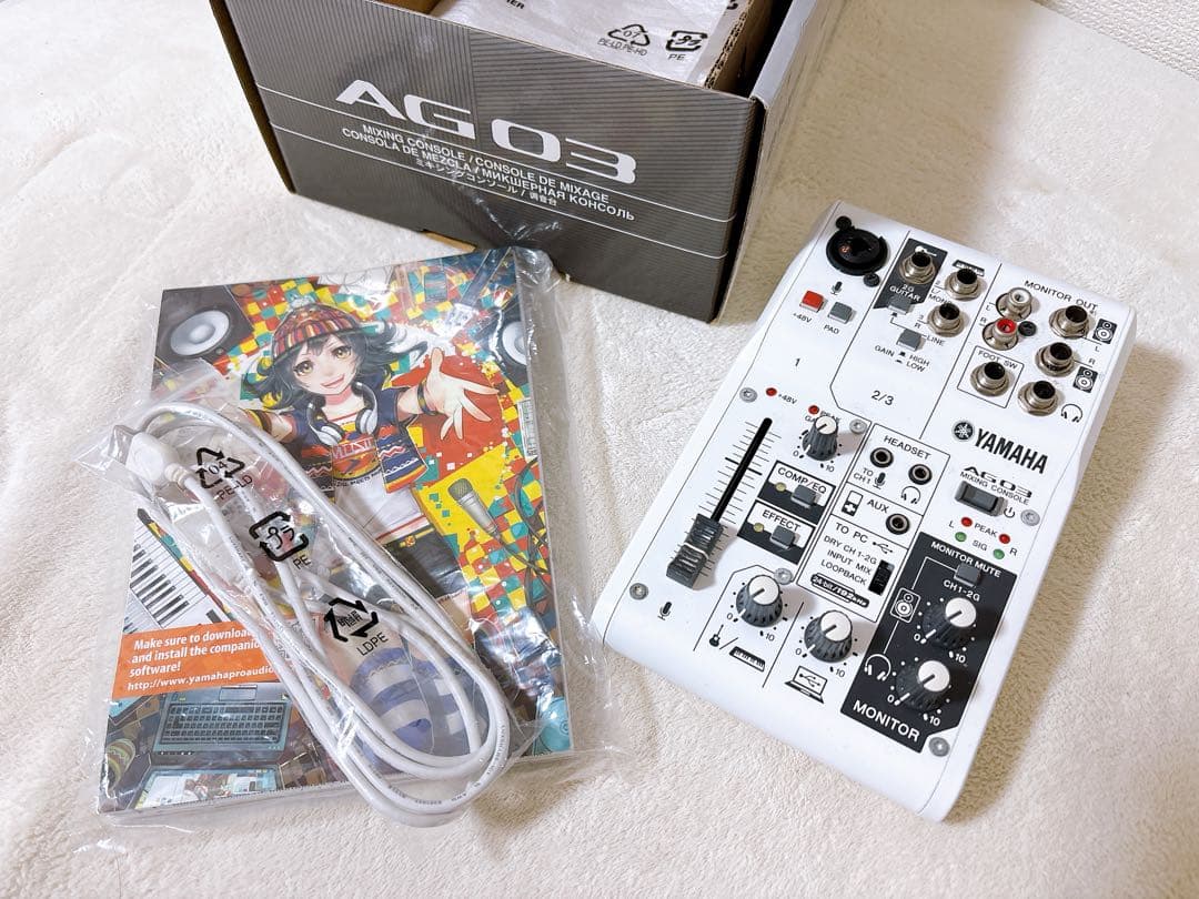 大人気 Yamaha AG03 ミキシングコンソール オーディオインターフェース