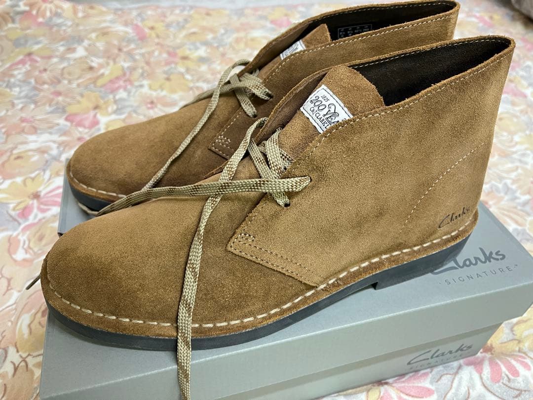Clarks スエード ブラウン デザートブーツ