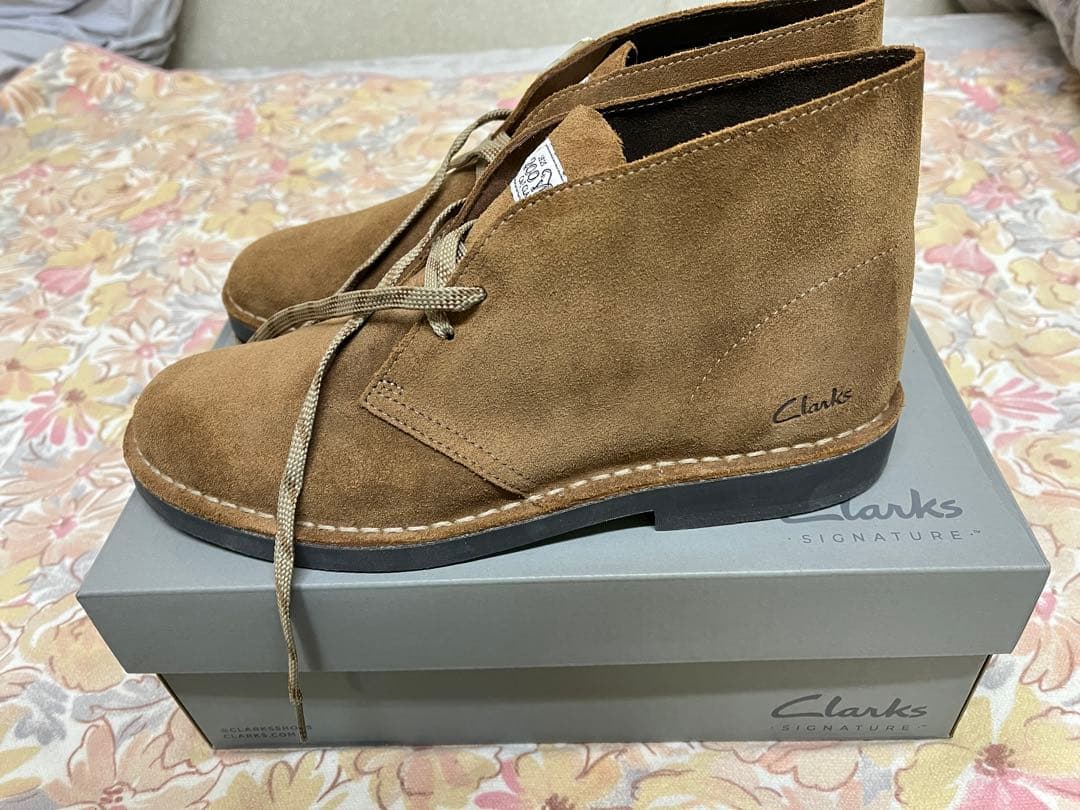 Clarks スエード ブラウン デザートブーツ