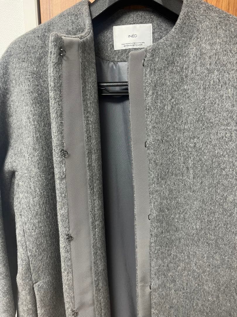 INED イネド　ノーカラーコート　超超美品
