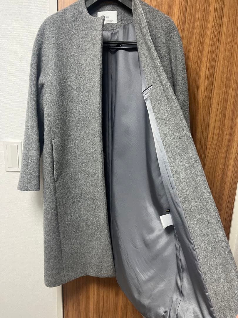 INED イネド　ノーカラーコート　超超美品